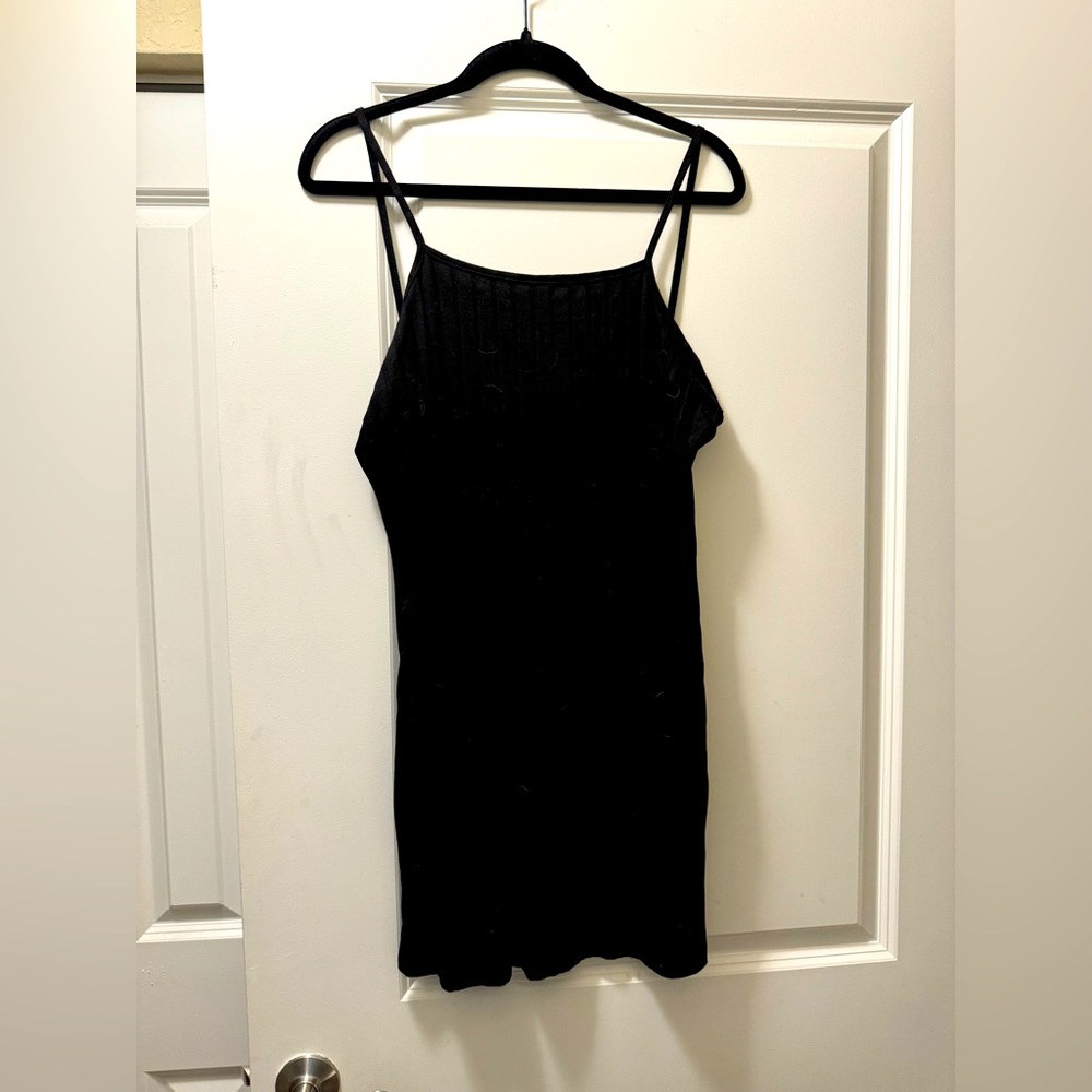 Black mini casual dress